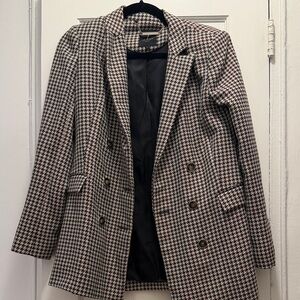 Ted Baker Black and White Houndstooth Blazer